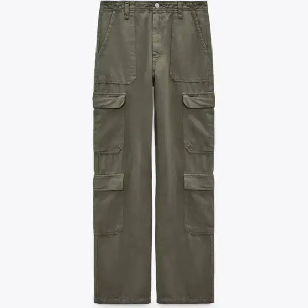 [BUNJANG] Zara TRF Mid Rise Cargo Pants (EU34) / 자라 TRF 미드라이즈 카고 팬츠 (사이즈 EU34)