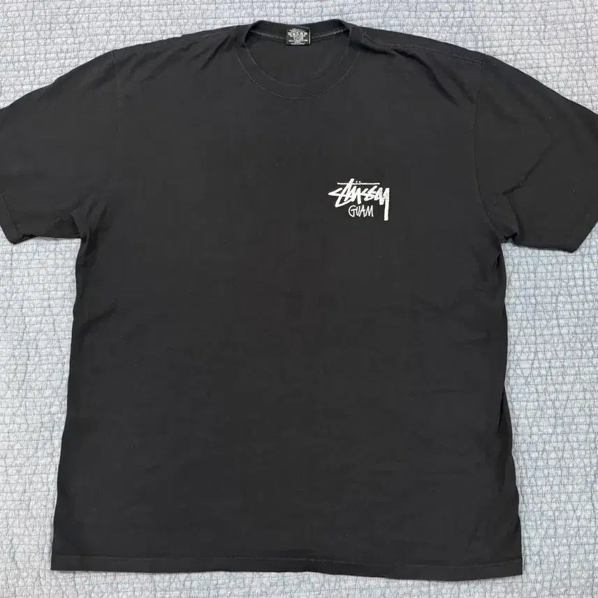 [BUNJANG] Stussy Guam Short Sleeve T-Shirt XL Black / 스투시 괌 반팔 티셔츠