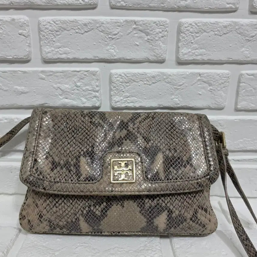 [BUNJANG] Tory Burch Python Embossed Crossbody Bag / 정품 토리버치 뱀피 크로스