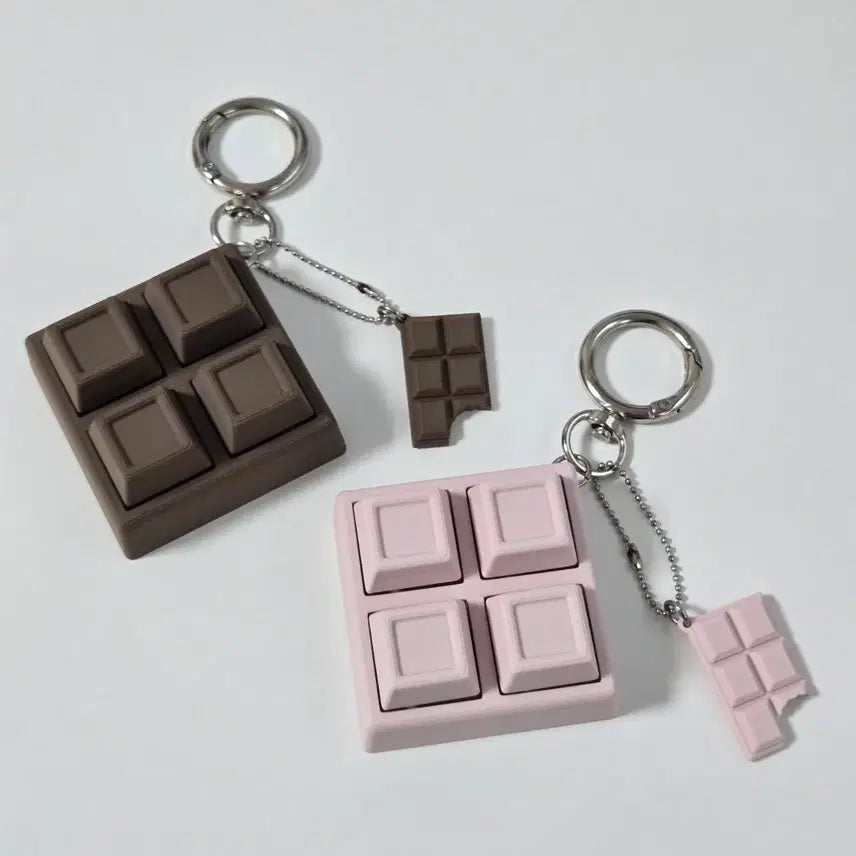 [BUNJANG] Custom Chocolate 4-Key Macro Pad with Tactile Switches / 초콜릿 4구 클리커