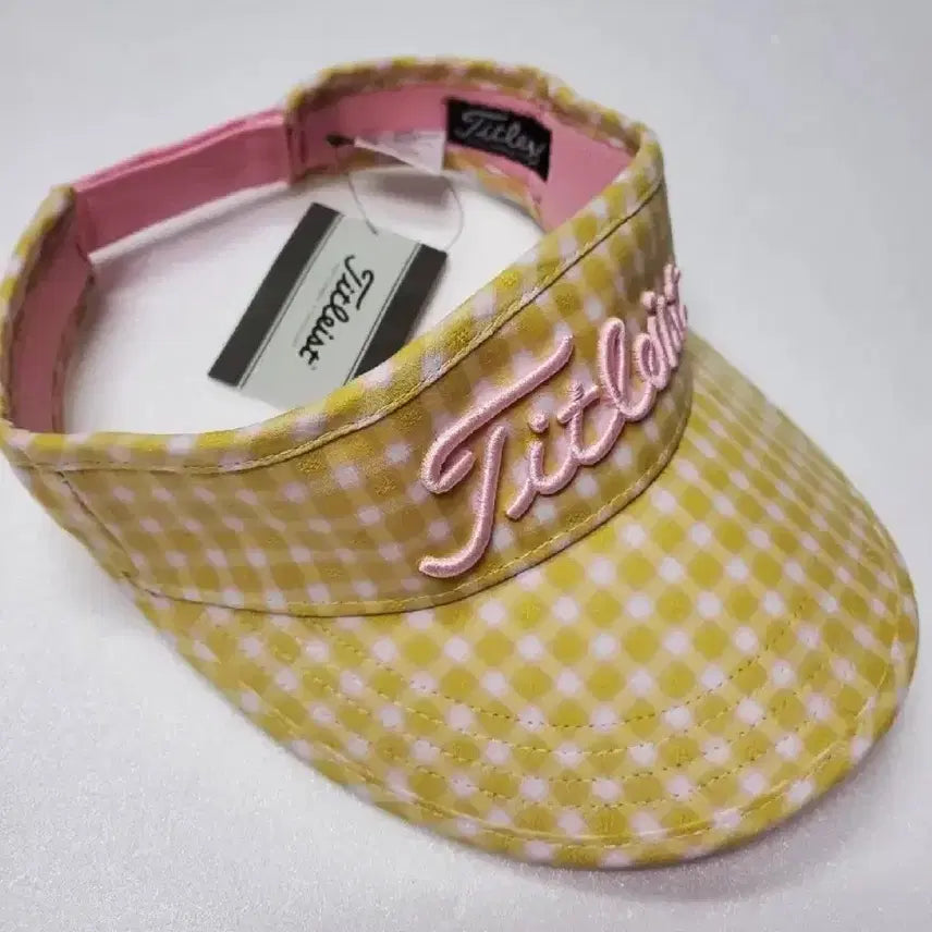 [BUNJANG] Titleist Women's Sun Cap Yellow Check / {{새상품/정품}} 타이틀리스트(여)썬캡