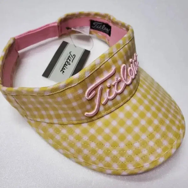 [BUNJANG] Titleist Women's Sun Cap Yellow Check / {{새상품/정품}} 타이틀리스트(여)썬캡