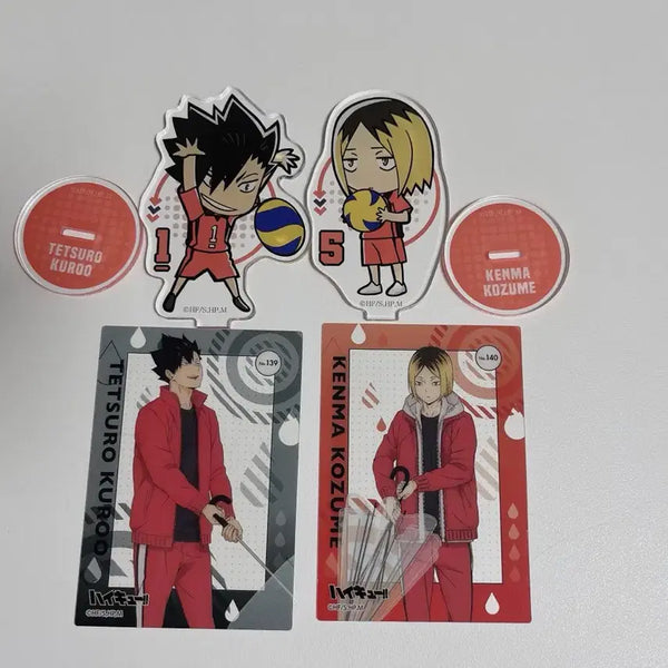 [BUNJANG] Haikyuu!! Kuroo Kenma Acrylic Stand & Rainy Day Card Set Figurepress / 일괄) 하이큐 쿠로오 켄마 아크릴 스탠드 장마 카드 세트 피규어프레소