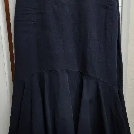 [BUNJANG] Linen Skirt with Ruffled Hem / 린넨 스커트