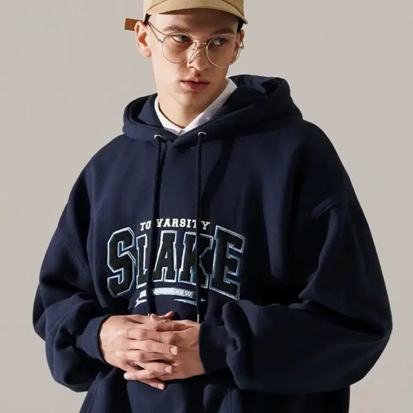 [BUNJANG] TWTK Slake Hood Navy Hoodie / [m] 티떠블유엔 슬레이크 후드 네이비