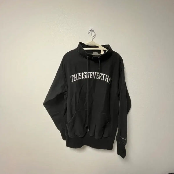 [BUNJANG] Thisisneverthat Arch Logo Collar Sweatshirt Black / [s] 디스이즈네버댓 아치 로고 카라 맨투맨