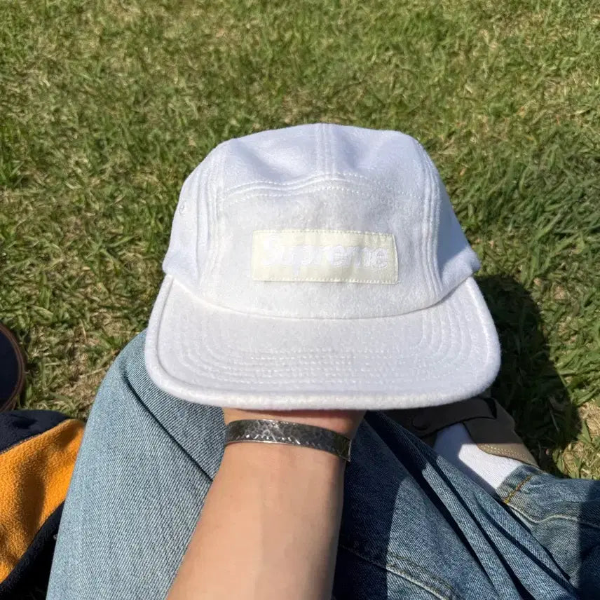 [BUNJANG] Supreme White Camp Cap / 슈프림 화이트 캠프캡