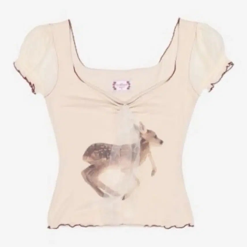 [BUNJANG] Sculptor Puff Sleeve Top Cream Small / 새제품)스컬프터 퍼프 슬리브 탑 크림 스몰