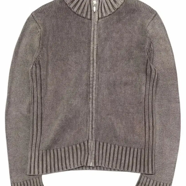 [BUNJANG] Aftermonday Vintage Italian Knit Zip-Up Cardigan / 애프터먼데이 빈티지 니트 집업 가디건 이탈리아 제품