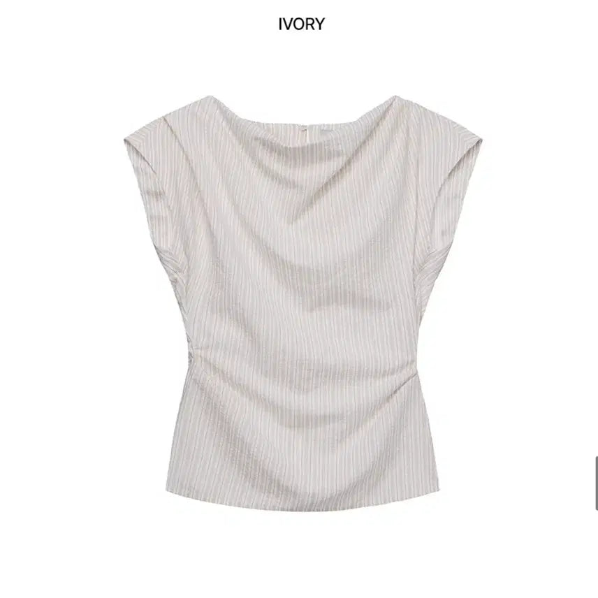 [BUNJANG] ON&ON Drape Sleeveless Blouse Ivory / 온앤온 드레이프 슬리브리스 블라우스 아이보리