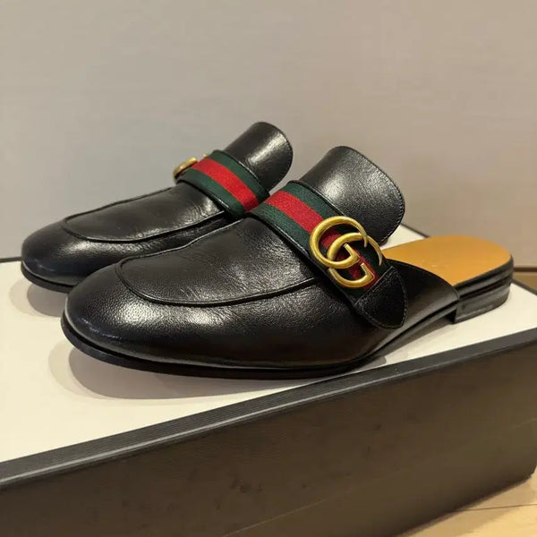 [BUNJANG] Gucci Marmont GG Leather Mules Black Size 42.5 (270) / 구찌 마몽 GG 블로퍼 42.5 (270)