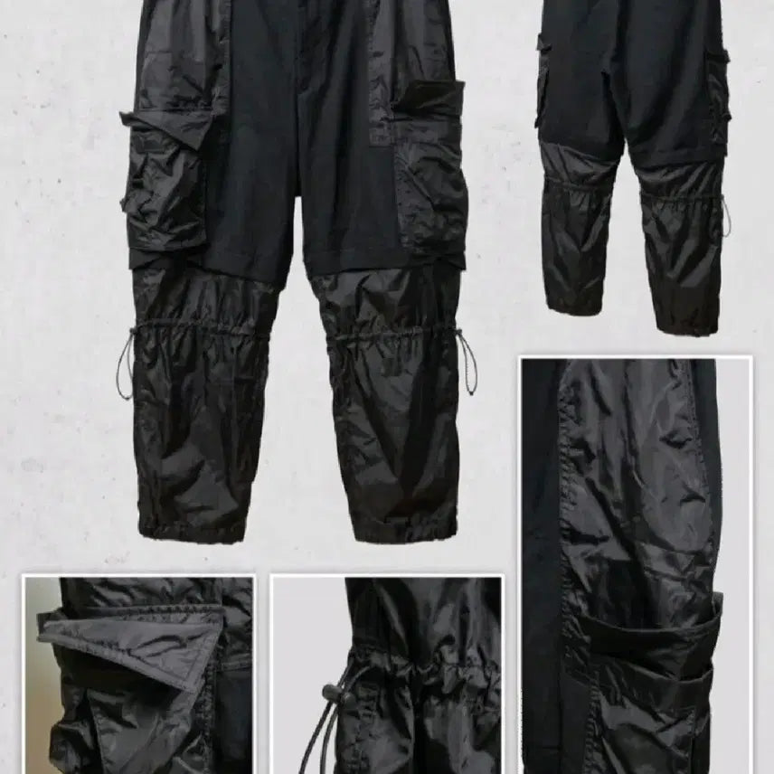 [BUNJANG] Juun.J Layered Nylon Jogger Pants Black L / [정품]준지 멀티 레이어드 나일론 조거 팬츠 블랙L