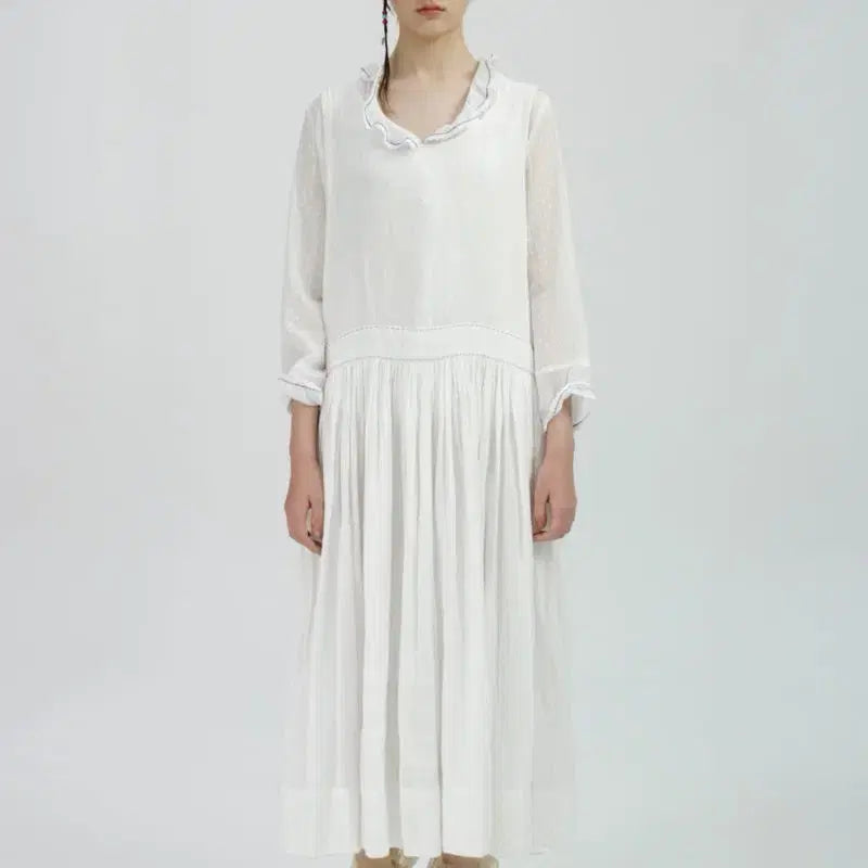 [BUNJANG] Viaplain Via Foy Long Apron Dress / 비아플레인 Via Foy long onepiece 에이프런 원피스 새상품