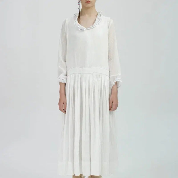 [BUNJANG] Viaplain Via Foy Long Apron Dress / 비아플레인 Via Foy long onepiece 에이프런 원피스 새상품