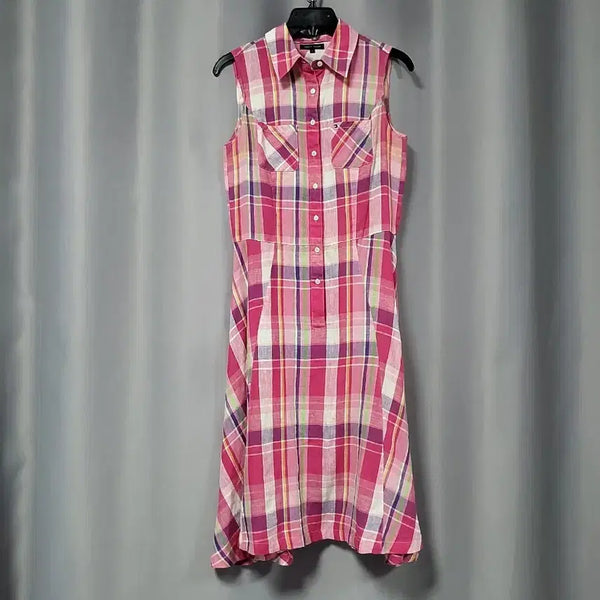 [BUNJANG] Tommy Hilfiger Linen Check Dress / 타미힐피거 린넨 체크 원피스