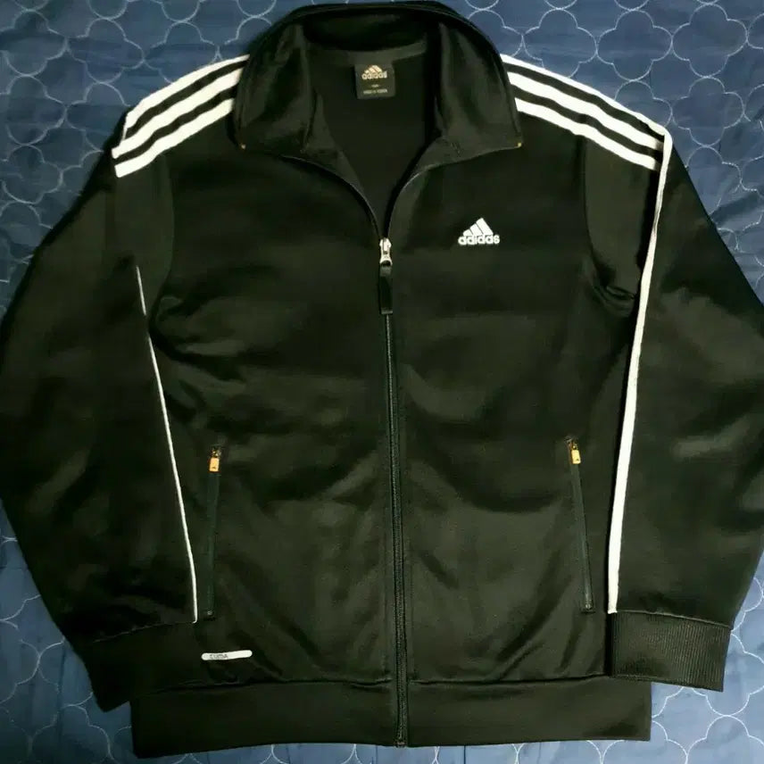 [BUNJANG] Adidas 3ST Training Knit Track Top Full Zip Jersey Black (M) / (빈티지) 아디다스 3ST 트레이닝 니트 트랙탑 집업져지 블랙(M)