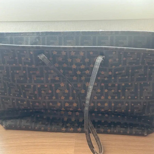 [BUNJANG] Fendi Jute Star Pattern Tote Bag / 펜디 쥬트 스타 패턴 토트백