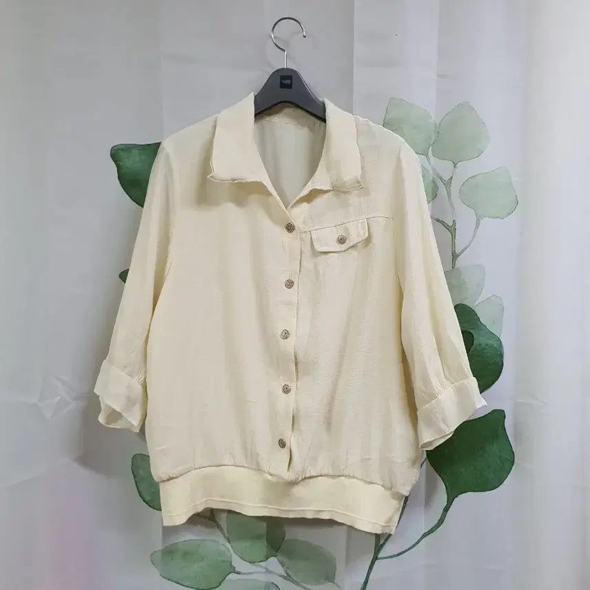 [BUNJANG] Anne Klein 7/10 Sleeve Blouse Ivory / 앤클라인 블라우스