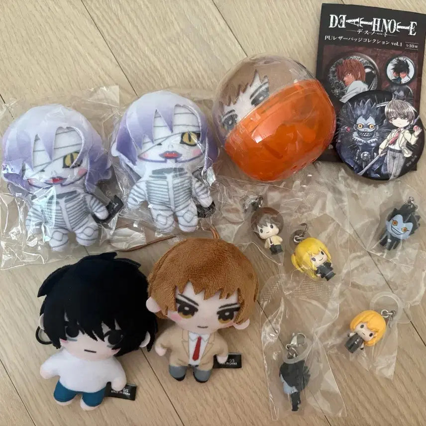 [BUNJANG] Death Note Goods Set - Mezushi Capoco Nui Gacha El & Light / 데스노트 굿즈 메지루시 카푸코 누이 가챠 일괄 엘 라이토