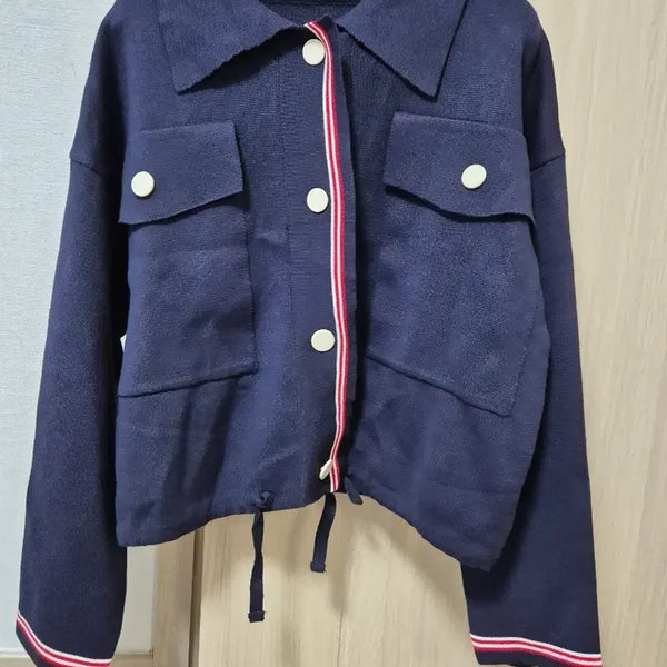 [BUNJANG] Navy Collared Cardigan / 네이비 카라 가디건