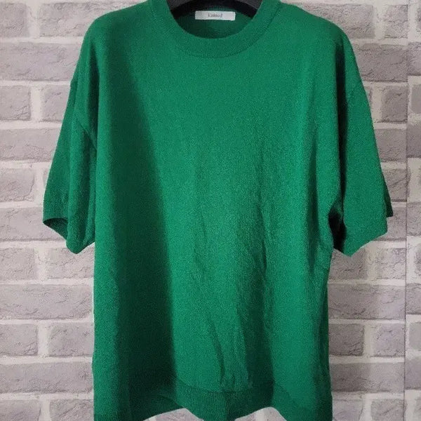 [BUNJANG] Knitted Green Short Sleeve Knit L / Knitted 그린 반팔 니트L/알뜰한여우