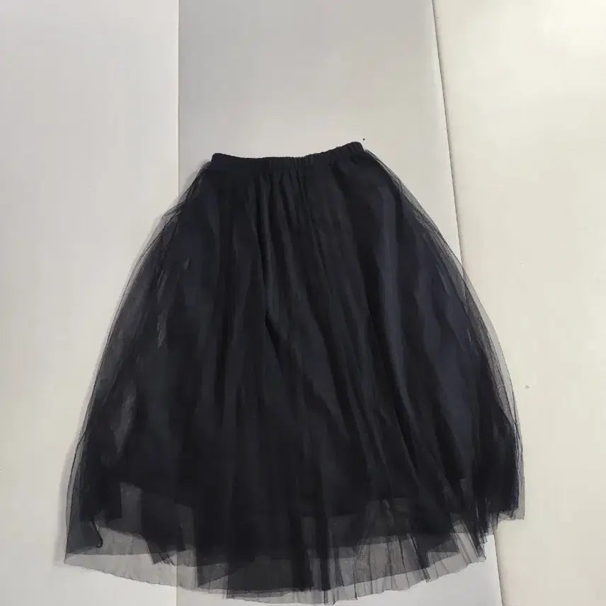 [BUNJANG] Black Mesh Chiffon Tulle Long Skirt / 최종가격내림)블랙 망사쉬폰 튤 롱 스커트