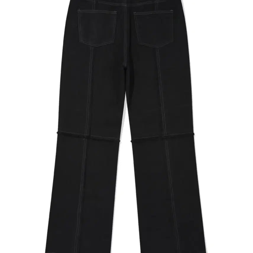 [BUNJANG] Double Pocket Incision Jeans - Black / Double Pocket Incision Jeans/Black