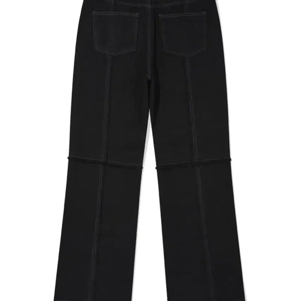 [BUNJANG] Double Pocket Incision Jeans - Black / Double Pocket Incision Jeans/Black