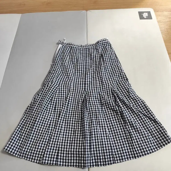 [BUNJANG] Checkered Long Flare Skirt / 최종가격내림)체크 무늬 롱 플레어 스커트