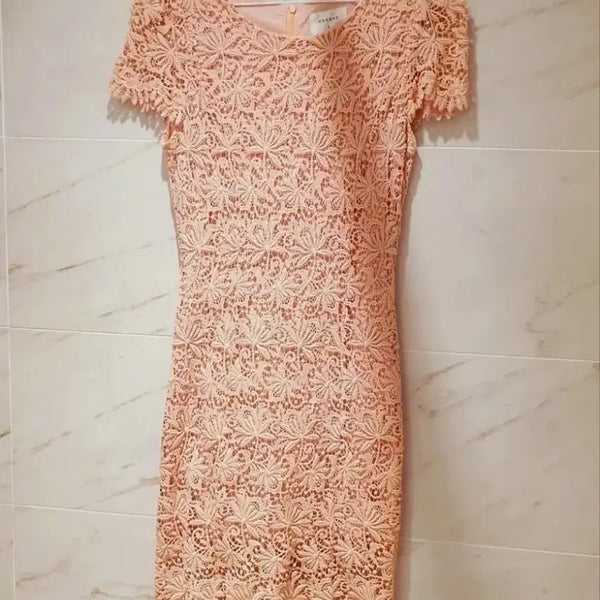 [BUNJANG] Pink Lace Dress / 핑크 레이스 원피스 (66)