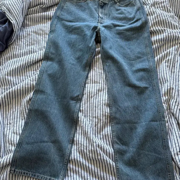 [BUNJANG] Amento Denim Blue L Straight Fit New / 아모멘토 데님 블루 L사이즈 새상품