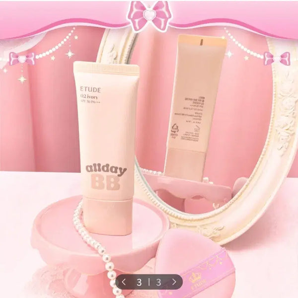 [BUNJANG] Etude House All Day Clear BB Cream Ivory (Set) / [핑크나라 뛰드공주 기획세트]에뛰드 올 데이 맑은 비비크림 02 아이보리