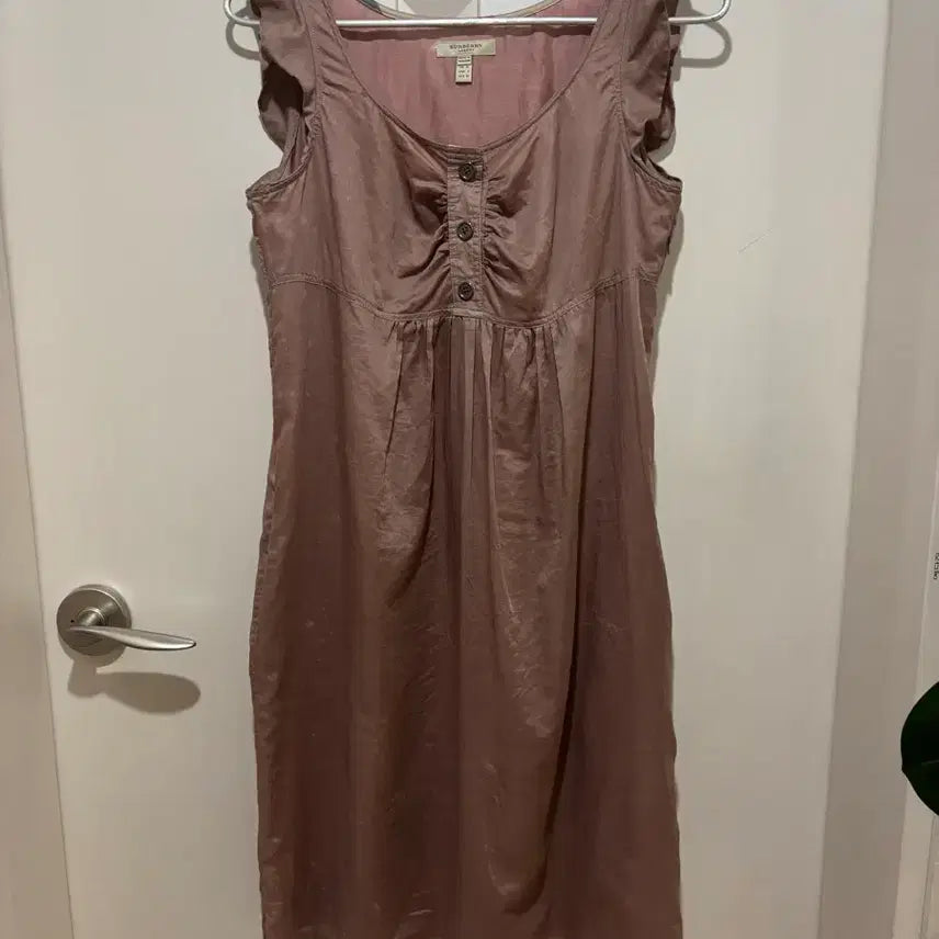 [BUNJANG] Burberry London Shirred Midi Dress / 버버리 런던 원피스 42