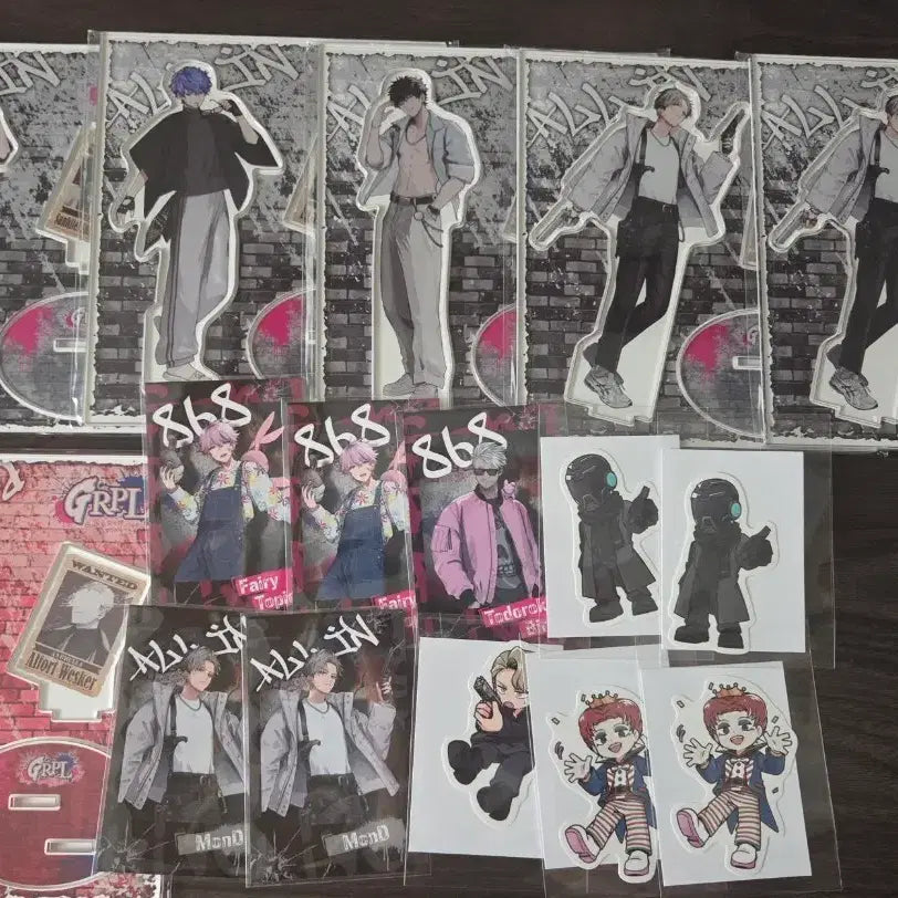 [BUNJANG] GRPL Mond Storegra Mikey Acrylic Stand & Sticker Set / GRPL ALLIN monD 스토그라 굿즈 CR 몬도 곳쨩 마이키
