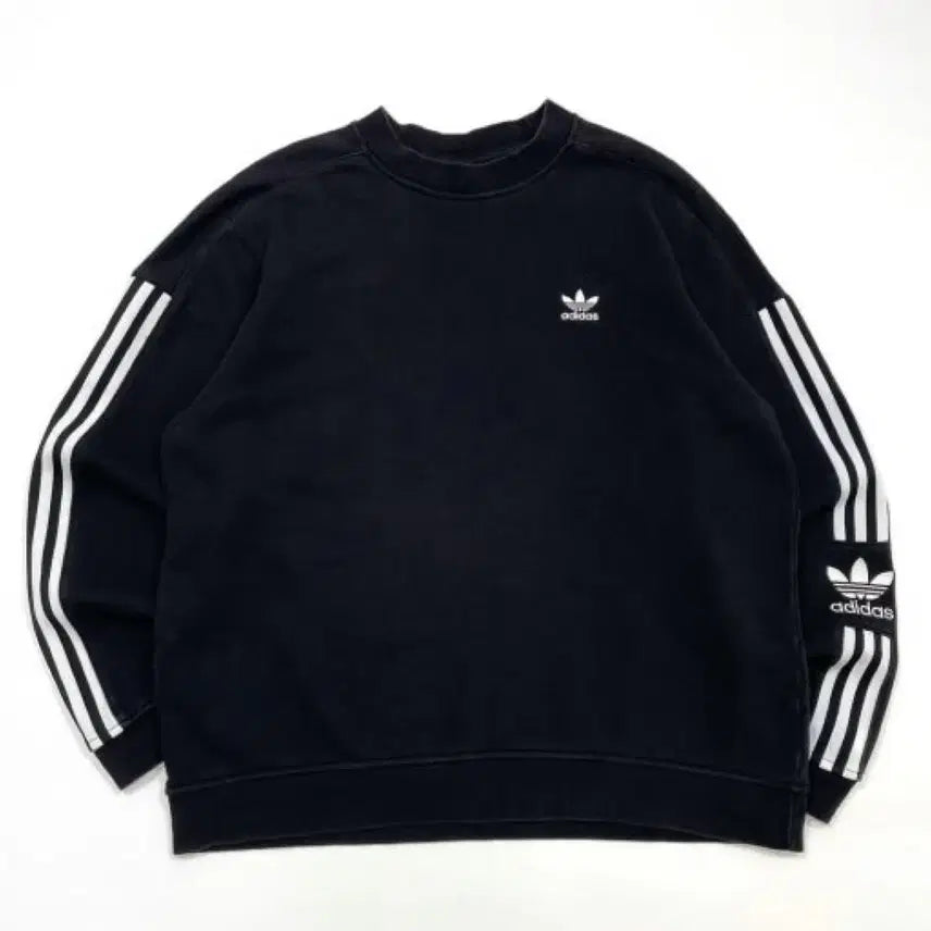 [BUNJANG] Adidas 3-Stripes Sweatshirt Black / 아디다스 삼선 맨투맨 블랙