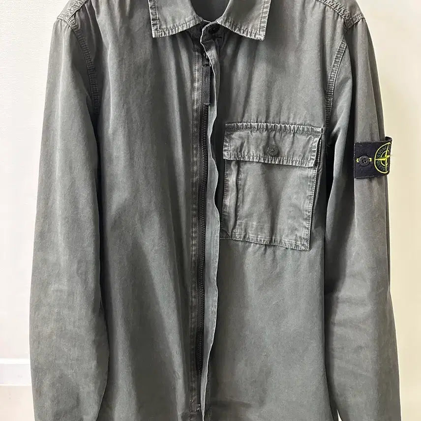 [BUNJANG] Stone Island Khaki Overshirt / 스톤아일랜드 오버셔츠 카키색 (정품)