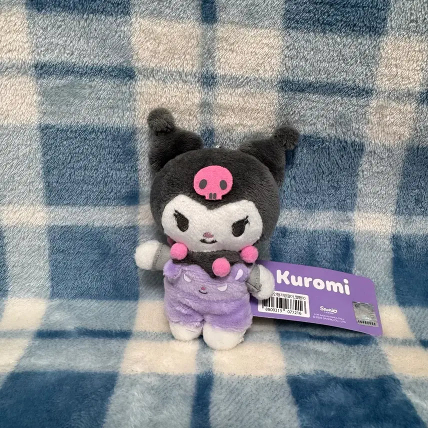 [BUNJANG] Sanrio Kuromi 10cm Overalls Keychain / 산리오 멜빵 쿠로미 (10cm) 키링