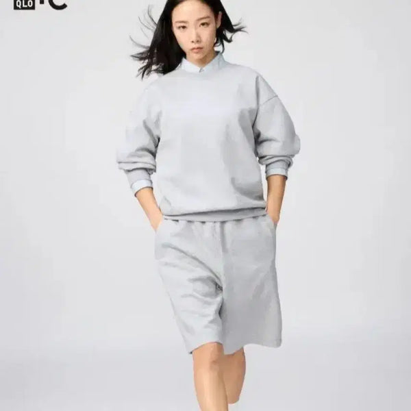 [BUNJANG] Uniqlo C Sweat Wide Short Pants / [S]유니클로 C 스웨트와이드쇼트팬츠