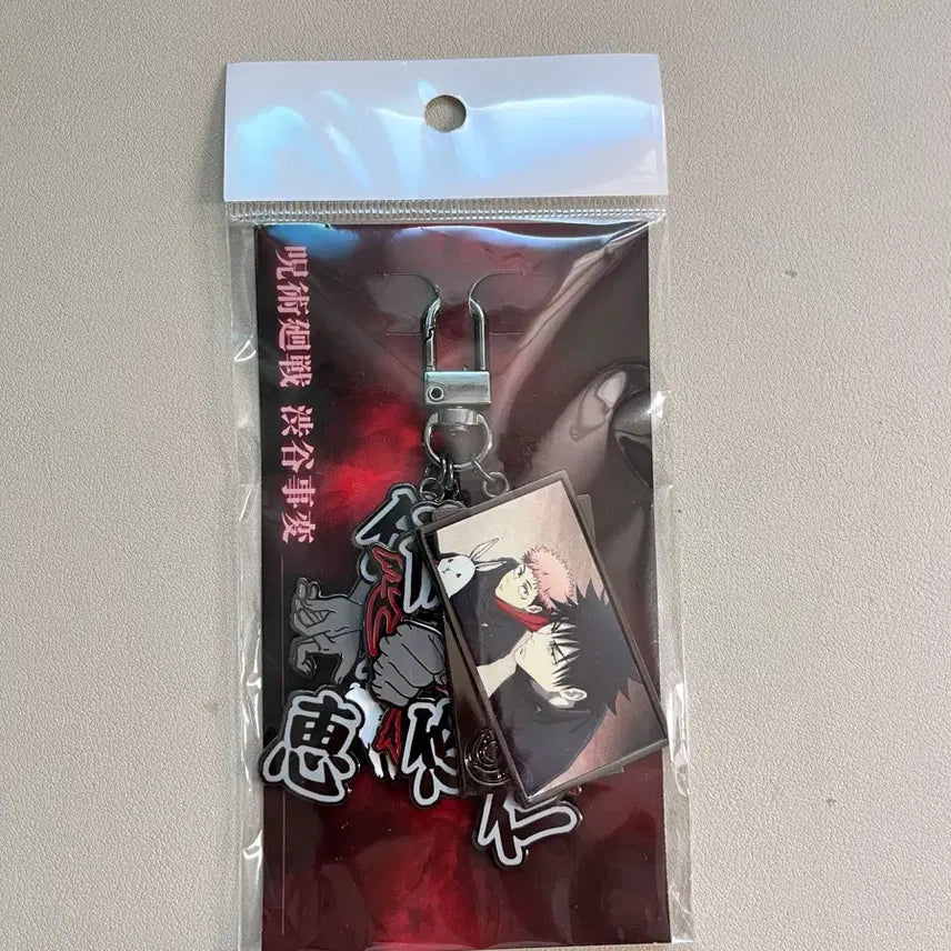 [BUNJANG] Jujutsu Kaisen Yuji Itadori Megumi Fushiguro Pair Scene Metal Keyring (Sealed) / 주술회전 팝업 이타도리 유지 메구미 페어 씬 메탈 키링 미개봉