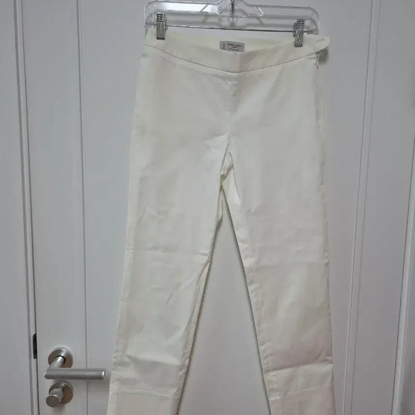 [BUNJANG] Alberto Viani White Calfskin Pants / 알베르토비아니   화이트 카프리  팬츠