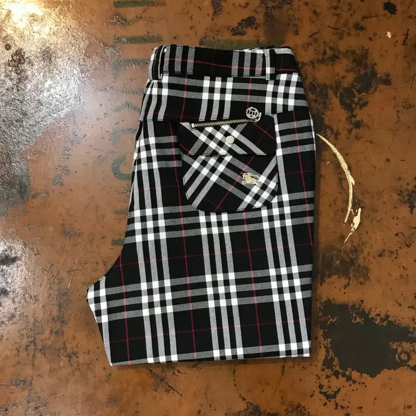 [BUNJANG] Burberry England Black Nova Check 7/8 Capris Pants Waist 29 / 버버리 잉글랜드 블랙 노바체크 7부 카프리 팬츠 긴바지 허리 29 사이즈