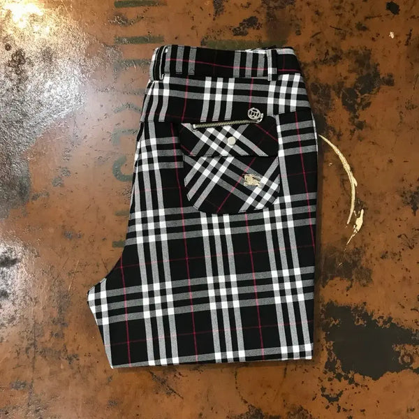 [BUNJANG] Burberry England Black Nova Check 7/8 Capris Pants Waist 29 / 버버리 잉글랜드 블랙 노바체크 7부 카프리 팬츠 긴바지 허리 29 사이즈