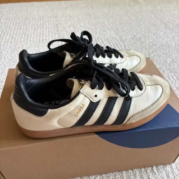 [BUNJANG] Adidas Samba OG Cream White / Core Black Sneakers / (W) 아디다스 삼바 OG 크림 화이트 코어 블랙