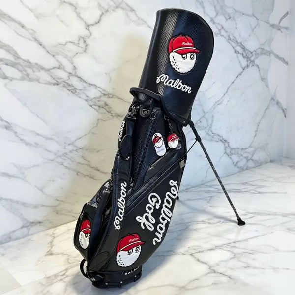 [BUNJANG] Malbon Golf Stand Golf Bag - Black / 말본 스탠드 골프백 캐디백 블랙(새상품 당일발송)