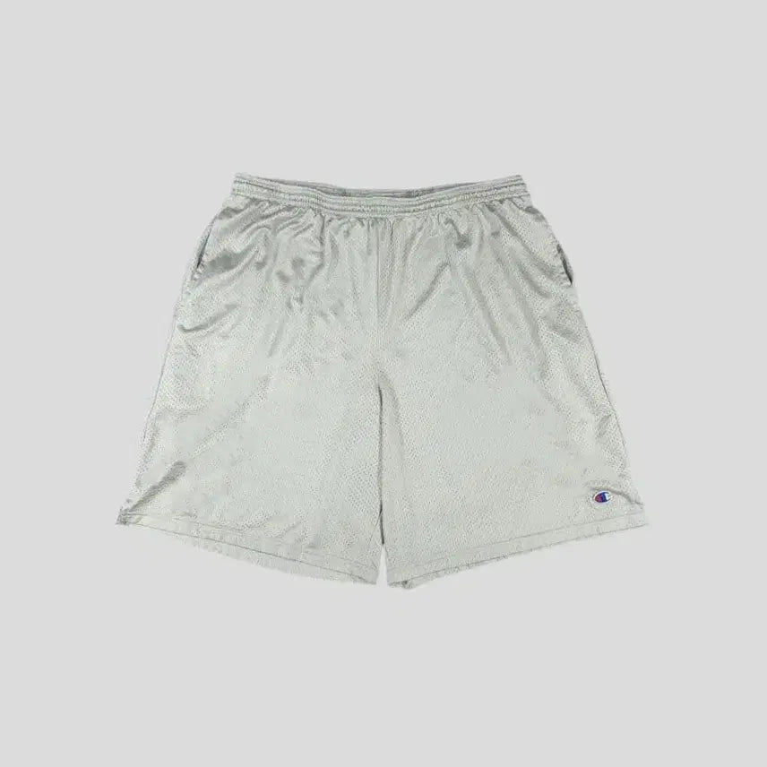 [BUNJANG] Champion Silver Logo Mesh Banding Jersey Shorts / 챔피온 실버 로고 메쉬 밴딩 져지팬츠 반바지 하프팬츠 34-38