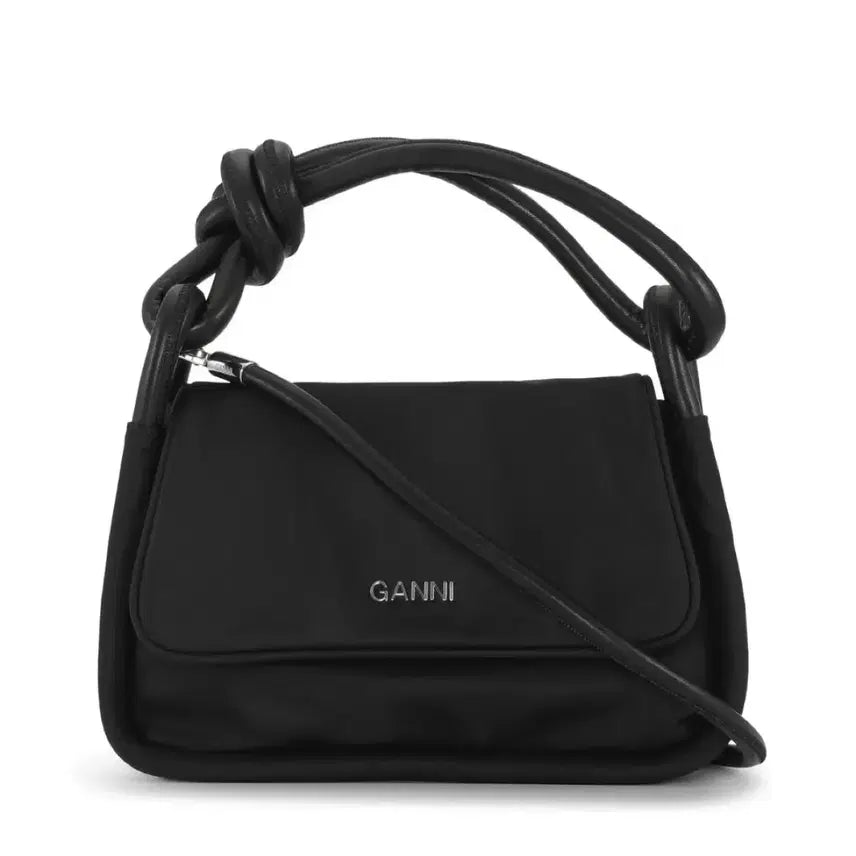 [BUNJANG] Ganni Black Knot Flap Bag / Ganni 가니 노트 플랩 백