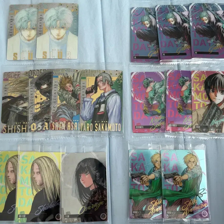 [BUNJANG] Sakamoto Days Wafer Card Set (Nagmou Shin, Shishiba Slur) / 일괄17장) 사카모토데이즈 웨하스 원화 포카 나구모 신 시시바 슬러