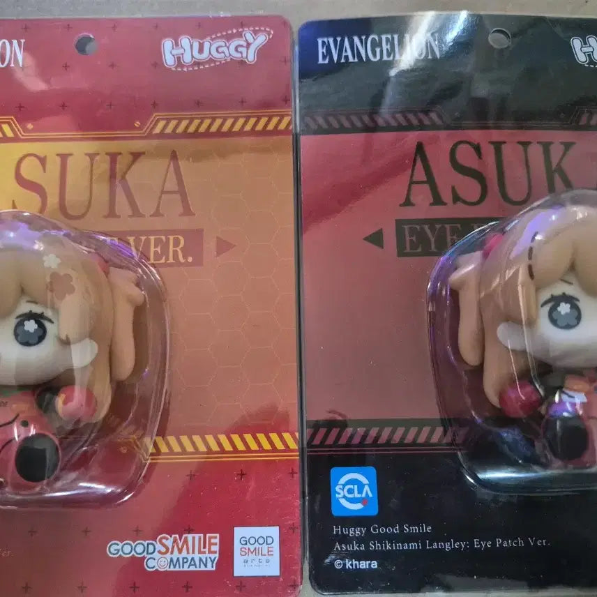 [BUNJANG] Good Smile Company Evangelion Asuka Langley Huggy Figure Set (Plugsuit Ver. & Eyepatch Ver.) / 에반게리온 아스카 허기 굿 스마일 2종 일괄