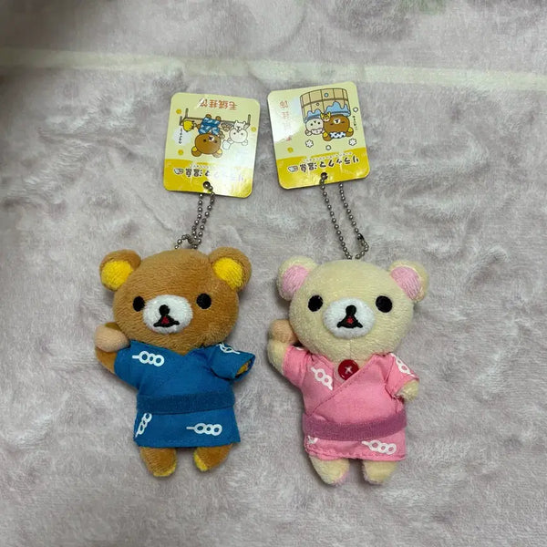 [BUNJANG] Rilakkuma & Korilakkuma Onsen Set Keyring / 리락쿠마, 코리락쿠마 온천 세트