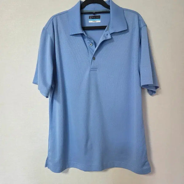 [BUNJANG] PGA TOUR Men's Short Sleeve Pique T-Shirt Sky Blue / PGA TOUR 남자 티셔츠 95.100